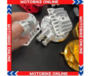 Bộ nắp đầu bò CNC (nắp lớn có ông thông hơi và cảm biến nhiệt FI) gắn Wave_Dream_màu vàng