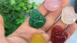 Mặt Đá Mã Não Phật Di Lặc XANH Mệnh MỘC Thu Hút Tài Lộc May MắnTặng Dây Da Móc Bạc Chế Tác Tự NhiênAn Toàn Sức Khỏe