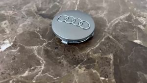 1 chiếc logo chụp mâm ốp lazang bánh xe ô tô Au.di đường kính 60mm (AUD60) - Màu Xám