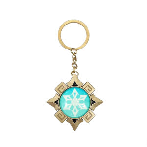 Impact Natlan Visions Pendants Cosplay Game Hero Costumes Accessories DIY 7 Elements Luminous Glass Keychains Anime Collections