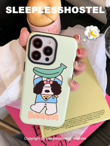 Ins Style Phone Case 2-in-1 round Edge Sleepless Hostel Design for   17 pro Max Silicone Protective Cover Cute Kawaii