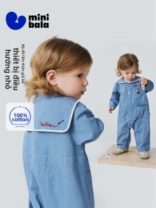 MINI BALA | Bộ Đồ Romper Giống Denim Dành cho Ngoài Trời Mẫu Mới Thu 2026