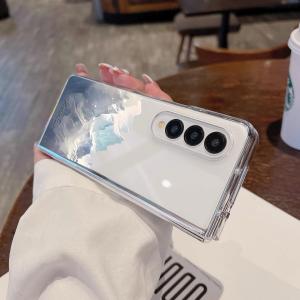 Daytime Snow Peak Applicable to Samsung Zfold5 Phone Case Galaxy Yzfold6 Foldable Screen Ultra-Thin Protective Case New Arrival Transparent Fancy W24 Fashion Trendy Fold3 Couple Fold4 Landscape
