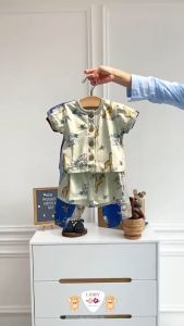 Libby Rocco Boy Set Pendek Motif - Setelan Bayi dan Anak Baju Pendek Celana Pendek