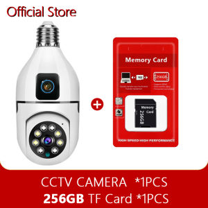 V380 Pro CCTV Camera No Need WIFI Connect Cellphone Wireless Indoor Auto Tracking 360°Rrotation Bulb No Need Internet