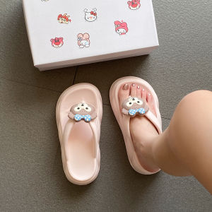 รองเท้าแตะสวมลำลองฤดูร้อนสำหรับนักเรียน Songxiaoke รองเท้าแตะแบบสวมส้นหนาป้องกันการลื่นและกลิ่นสำหรับผู้หญิงในชีวิตประจำวัน