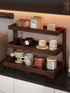 Retro Multi-layer Bamboo Cup Holder Desktop Tray Drainage Shelf Tea Cup Display Storage Rack Economic Type for Home Use