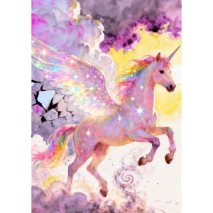 Jigsaw Puzzle 500 1000 1200 2000pcs Ethereal White Unicorn In Blooming Secret Garden Fantasy Scene For Adults Stress Relief