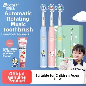 BILESHI | Music Playing Reciprocating Rotating Childrens Electric Toothbrush 3-12 Years Soft Bristles