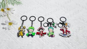 Bandai | Móc Khóa Anime One Piece Với Thiết Kế Monkey D. Luffy & Roronoa Zoro Xu Hướng Thời Trang Trang Trí Xe Hơi Dành Cho Nam Và Nữ