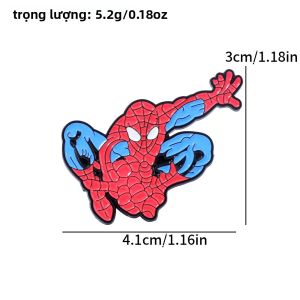 Huy Hiệu Ghim Cài Áo Hình Người Nhện Bằng Men Trang Sức Thời Trang Bằng Kim Loại Phụ Kiện Hợp Thời Trang Cho Ba Lô Quần Áo Trang Sức Dành Cho Nam Giới