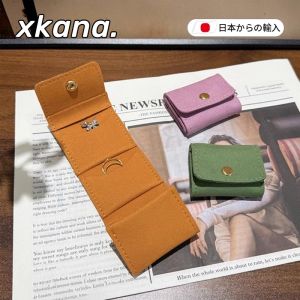 กระเป๋าใส่เครื่องประดับแบบพกพาพร้อมซิปสำหรับเดินทาง กล่องเก็บแหวนแบบแยกชั้นสุดหรู ผ้าขนแกะ จี้ต่างหู เครื่องประดับแฟชั่น Rania