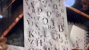 Aesthetic Art Letter Alphabet Rub on Stickers Flower Word Transfers for Scrapbooking Junk Journal Deco Crafting Supplies