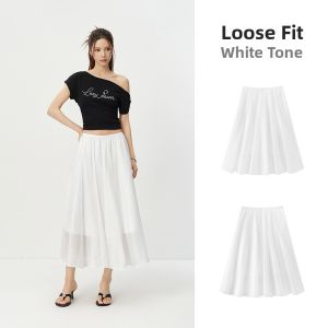 Semir | Summer High Waist A-Line White Skirt