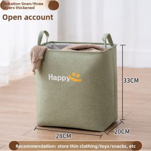 Large Foldable Cloth Art Clothing Toy Storage Basket Home Use Storage Box for Wardrobe Childrens Room Bedroom Multi-Functional