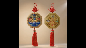 Gương Sơn Hải Trấn 12cm Đồ Phong Thủy Trấn Trạch Ổn Định Trường Khí Treo Trước Cửa Nhà