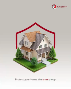 Cherry Home Smart Swivel Secutiry Camera HD Video Qualtity Smart Wi-Fi App Control Wide View Angle