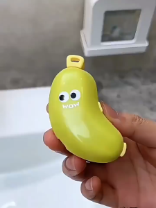 Cute Banana Toothbrush Head Protective Cover Plastic Brush Protect Toothbrush Cap Creative Banana Shape Portable 2in1 Toothbrush Dust