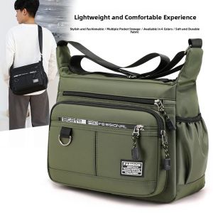 Large Capacity Mens Casual Shoulder Bag Multi-Pocket Wear-Resistant Backpack Business Leisure Mens Crossbody Bag