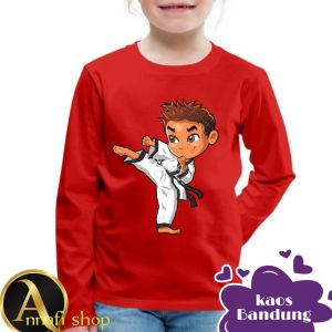 BAJU kaos anak atasan lengan panjang karate kid 2-10