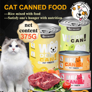 【PET RECORD】450g Cat Food Canned Cat Wet Food 85g Salmon/Chicken/Tuna Organic Grain Free Recipe