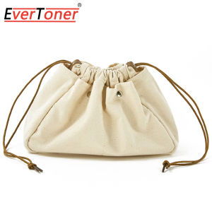 Evertoner đơn giản chèn Túi trang điểm với đóng kiểu rút dây cho túi xách túi Tote tổ chức Du Lịch Túi vải đựng dụng cụ vệ sinh cá nhân di động