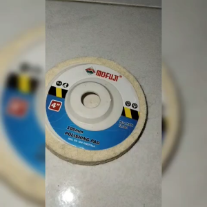 GRINDING WOOL 4" POLES SS PENGKILAP polishing pad 100mm putih pemoles stainless steel 4 inch 4 in wool polish