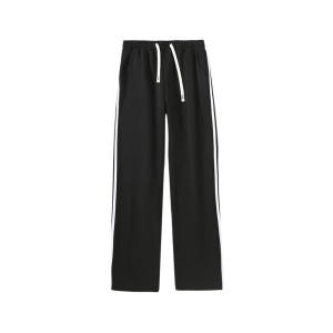 Quần Dài Nam Ống Đứng Dày Dặn Có Lót Lông Cừu Dệt Kim Thường Ngày Quần Dài Rộng Rãi Mùa Thu Đông Quần Dài Thể Thao