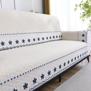Simple Modern Non-Slip Sofa Cushion Foldable Sofa Bed Cover Straight Row Single Three-Person Sofa Cover Cloth Seat Pad
