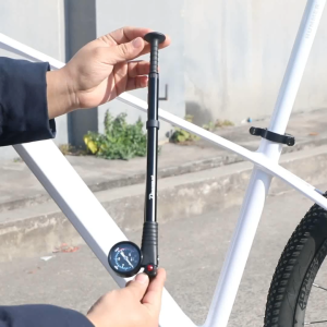 Portable Bike Pump With Guage 120PSI High Pressure Hand Pump Lightweight Air Inflator Bicycle Air Pump Schrader Presta Valve Portable Cycling Inflator High Pressure for Mountain Bike Front