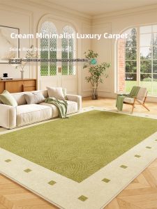 QISHUO | Elegant Vintage Green Waterproof Washable Rug