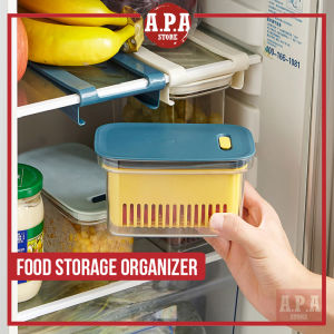 APA Fridge Space Saving Slide Container Food Storage Adjustable Shelf Holder Rack Bakul Bekas Makanan Peti Sejuk