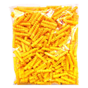 180pcs 8x40mm Plastic Expansion Tube Nylon Wall Anchor Yellow Self-tapping Screw Heavy Duty Hollow Drywall Concrete Bolt