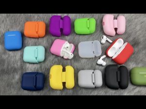 Ốp silicon cho tai nghe Airpods 1/2/3/4/5 Pro 1/2/3 - Tặng kèm móc khóa - Chất liệu silicon dẻo dai bền bỉ