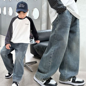 กางเกงยีนส์เด็ก ผ้าคุณภาพดี สไตล์แฟชั่น ลวดลายเฉพาะตัว กางเกงเด็กชาย เหมาะสำหรับเด็กอายุ 3-16 ปี Childrens jeans【LittleLion】