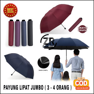 Payung Lipat Manual Besar Anti UV Warna Polos Bahan Vinyl Kualitas Bahan Premium UB19 ZIORRA
