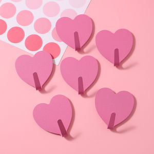 Creative Love Hook Sticky Adhesive Door Hook No Punching Strong Adhesive Multi-functional Kitchen Bath Household Sticker Hook