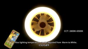 Kipas Angin Lampu LED 36W Remote Control / 2 In 1 Fan & Light dapat diredupkan lampu kipas langit-langit waktunya E27 lampu kipas langit-langit