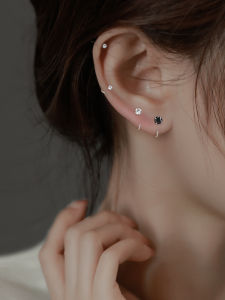 Hoa Tai Bạc Nguyên Chất 999 Z-Miss Hoa Tai Ngủ Không Cần Tháo Hộp Đựng Trang Sức Phụ Kiện Thời Trang Cho Nữ