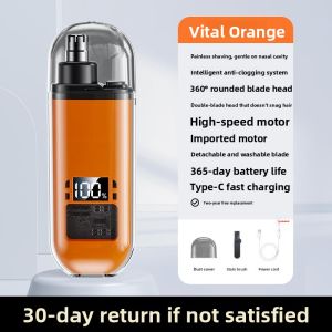 MONLEYTA | Electric Nasal Hair Trimmer Imported From Germany Rechargeable Mens Special Nose Fuzz Removal Scissors Womens Nasal Hole Cleaning Tool