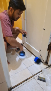 Mesin Bor Cas Elektrik Wireless Kepala Sikat Cleaning Brush Pembersih Kamar Mandi WC Lantai Rumah