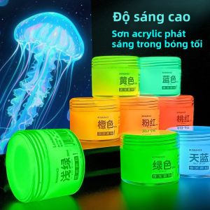 Sơn Acrylic Phát Quang Borrence 20/60ml Phát Sáng Trong Bóng Tối Bền Màu Dùng Trang Trí Tác Phẩm Nghệ Thuật Đồ Thủ Công Cho Tiệc Tết