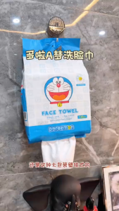 WE 2983 = 哆啦A梦洗脸巾 Doraemon Face Towels ☞ 130 sheets Ready stock in Malaysia