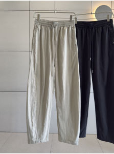 Cool Casual Pants Straight Leg 3D Cutting Tencel Lyocell Ice Silk Thin Summer Mens Draped Loose Fit Casual Trousers