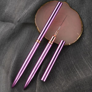1/6PCS Purple Metal Handle Art Liner DIY Painting Brush Drawing Lines Stripe Flower Painting Pen UV Gel Brush