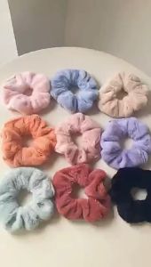 Plush Hair Tie 🎀 仿兔绒大肠圈发圈 Getah Rambut Lembut Comel Fluffy Cute Bun Head Scrunchies Hair Ring Hair Rope Hair Accessories Woman