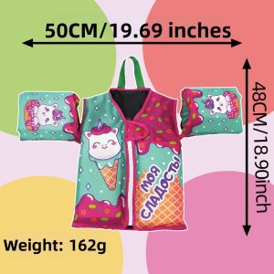 Kids Cartoon Printed Life Jacket Safety Life Vest for Swimming Boating Kayaking Water Sports