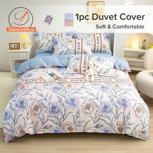 Dansunreve 1pc Floral Duvet Cover Queen/King Quilt Cover Breathable Cartoon Comforter Cover Single Super King For Kid/Adult
