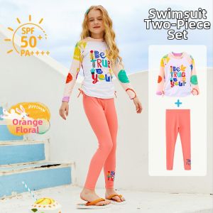 PPTOWN | Sun Protection Quick Dry Long Sleeve Pant Swimwear Set