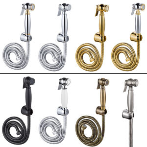 Copper Bidet Sprayer Bathroom Toliet Shattaf Pressurized Handheld Sprayer Wall Mounted Bathroom Bidet Set